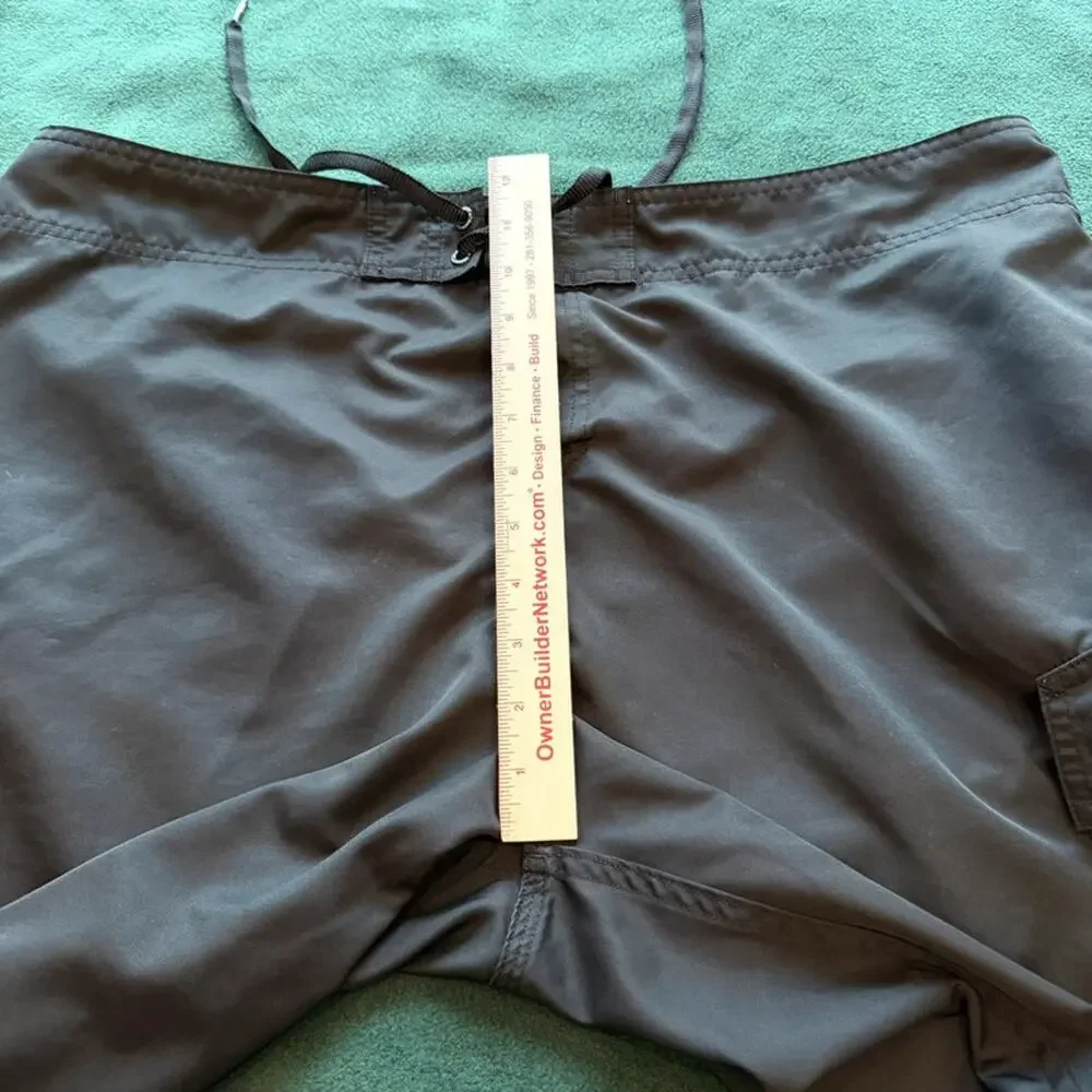 Quiksilver Black/purple logo  Board Shorts Size 40 Surf Swim